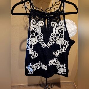 INC halter top, gorgeous lace and embroidery. Size XL fairly used